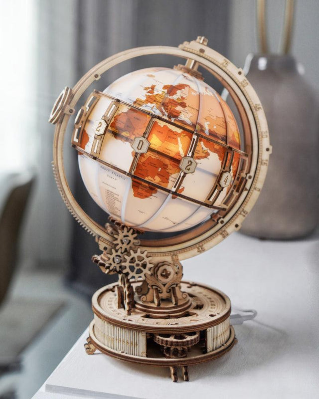 DIY Wooden Puzzle: Luminous Globe