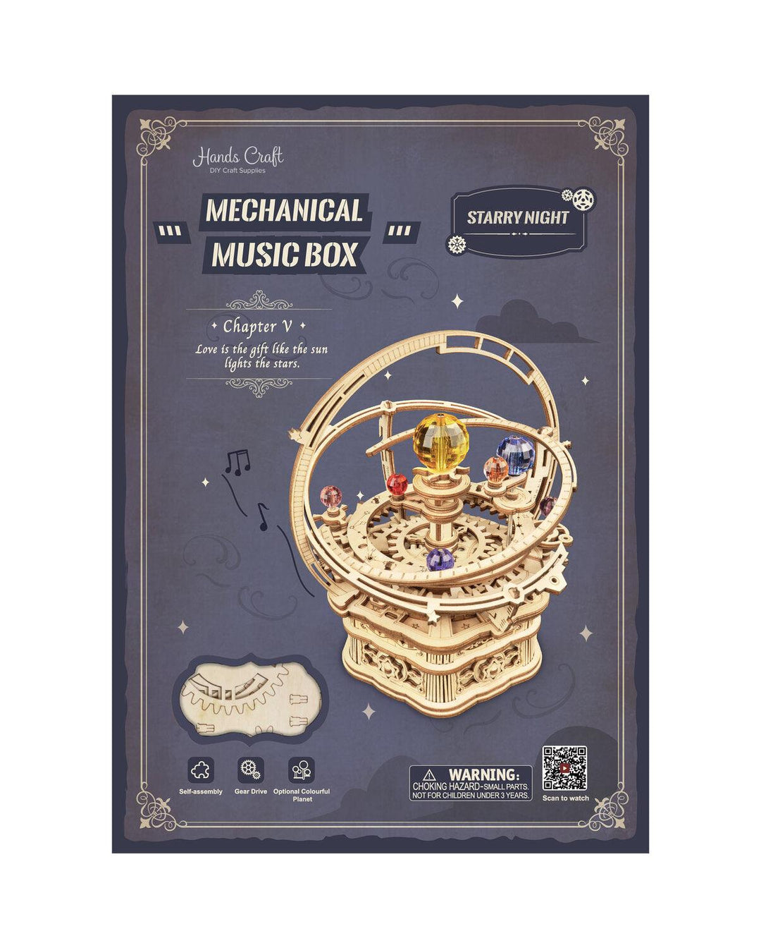 Hands Craft - 3D Wooden Puzzle Music Box | Starry Night